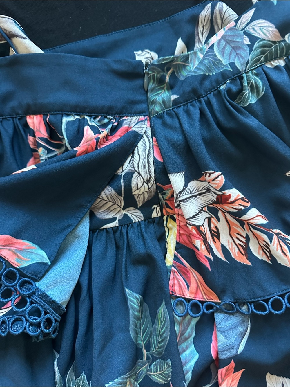 Wish Australia Nordstroms Navy Floral Spaghetti Strap dress Large AU 14 - Picture 10 of 16